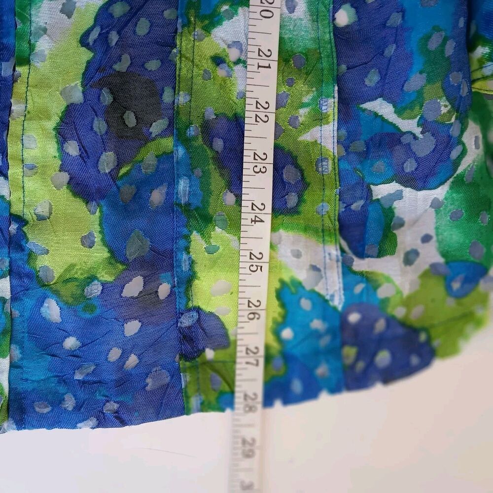 Ruby Rd Favorites Woman Plus Size 20W Purple Green Blue Full Zip Sheer Jacket - Picture 6 of 10